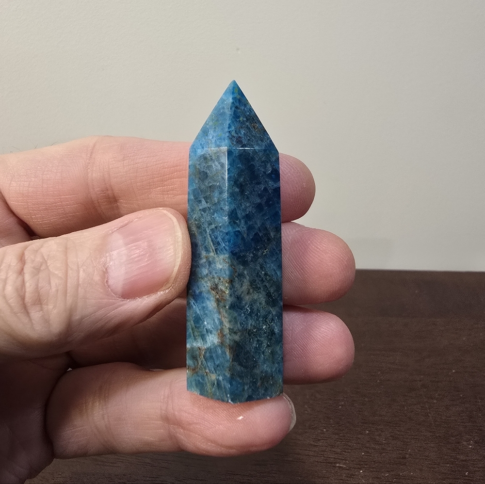 Blue Apatite Crystal Tower #L